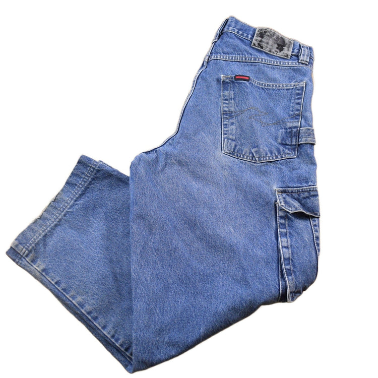 Vintage 1990's FUBU Cargo Jeans Men's 34 x 29 from propervintagecanada