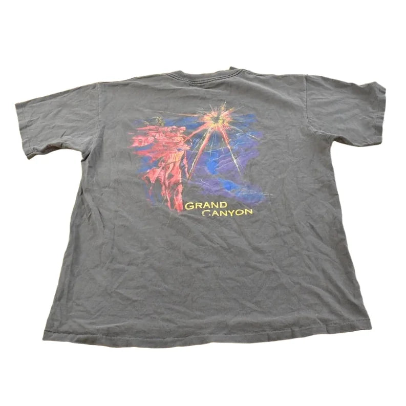 Vintage 1990's Grand Canyon Souvenir Travel Pocket T-Shirt Mens L from propervintagecanada