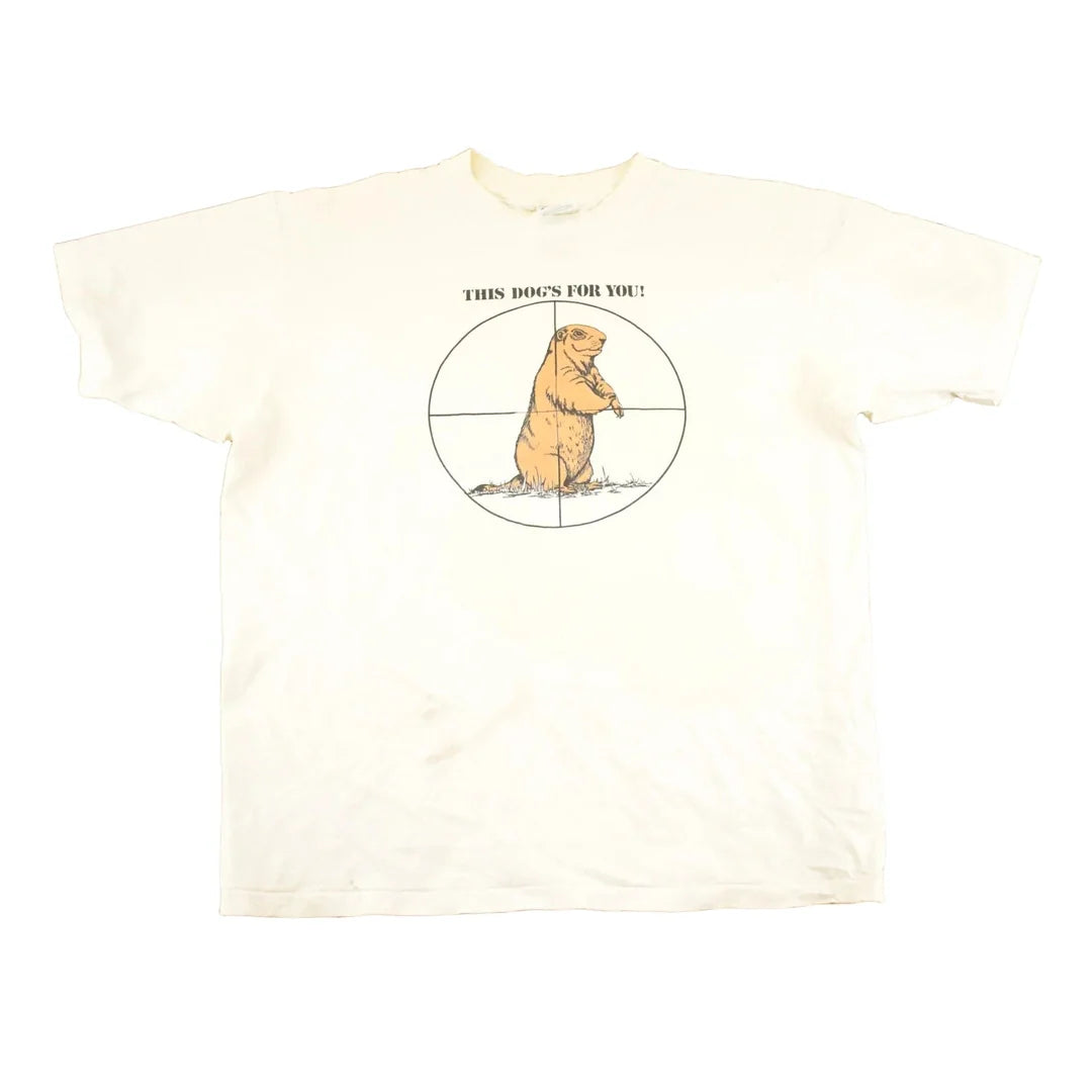 Vintage 1990's Groundhog Hunting Souvenir Travel T-Shirt Men's L from propervintagecanada