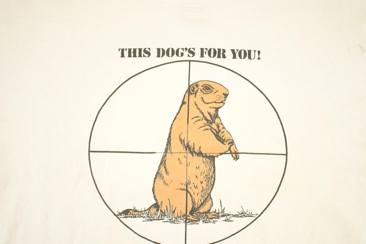 Vintage 1990's Groundhog Hunting Souvenir Travel T-Shirt Men's L from propervintagecanada
