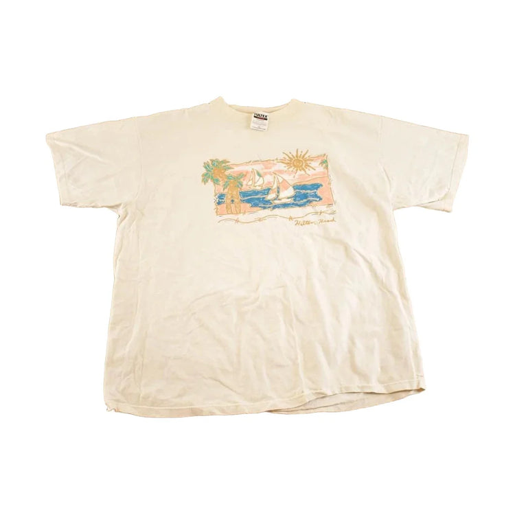 Vintage 1990's Hilton Head Sailboats Souvenir Travel T-Shirt Mens XL from propervintagecanada