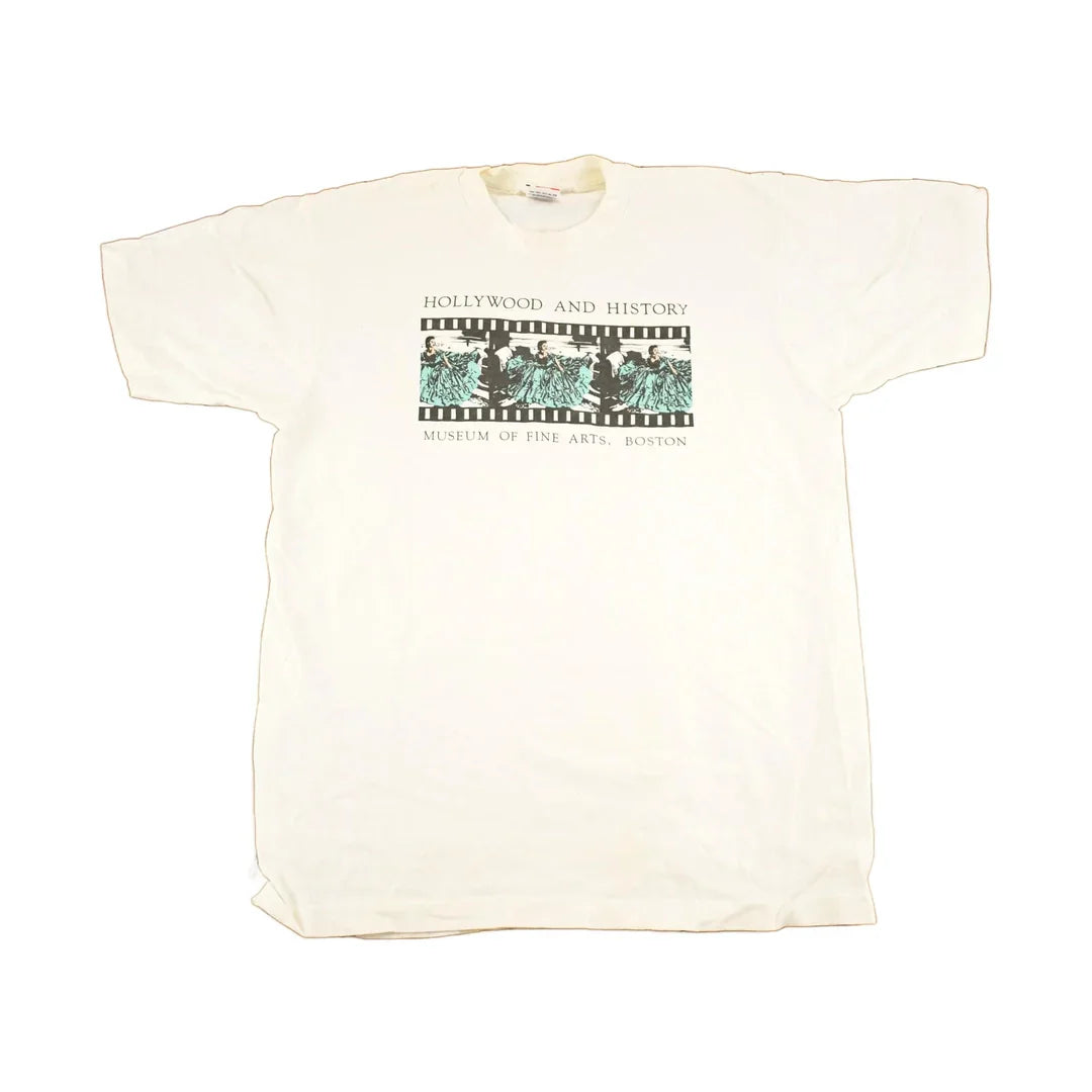 Vintage 1990's Hollywood And History Museum Boston Souvenir Travel T-Shirt Men's L from propervintagecanada