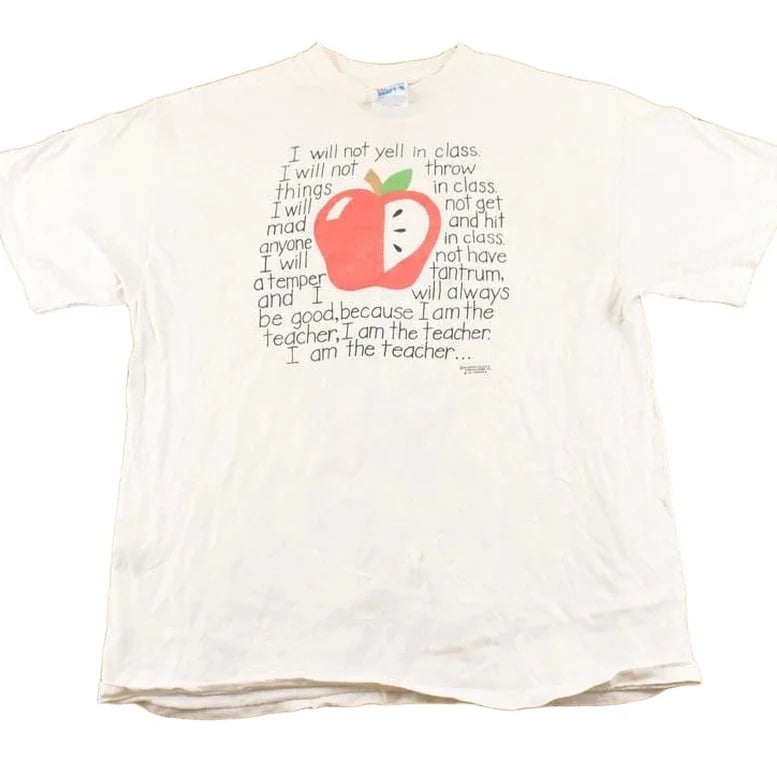 Vintage 1990's I Am The Teacher Souvenir Comedy T-Shirt Men's L from propervintagecanada