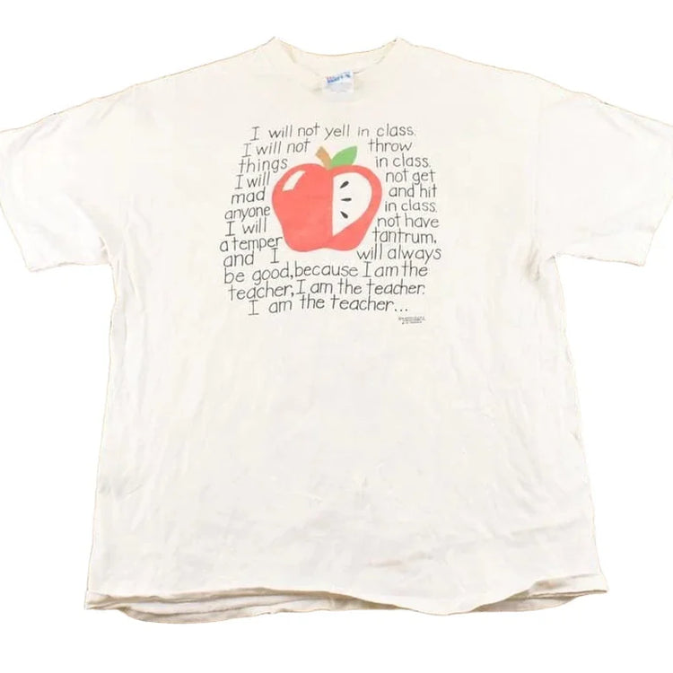 Vintage 1990's I Am The Teacher Souvenir Comedy T-Shirt Men's L from propervintagecanada