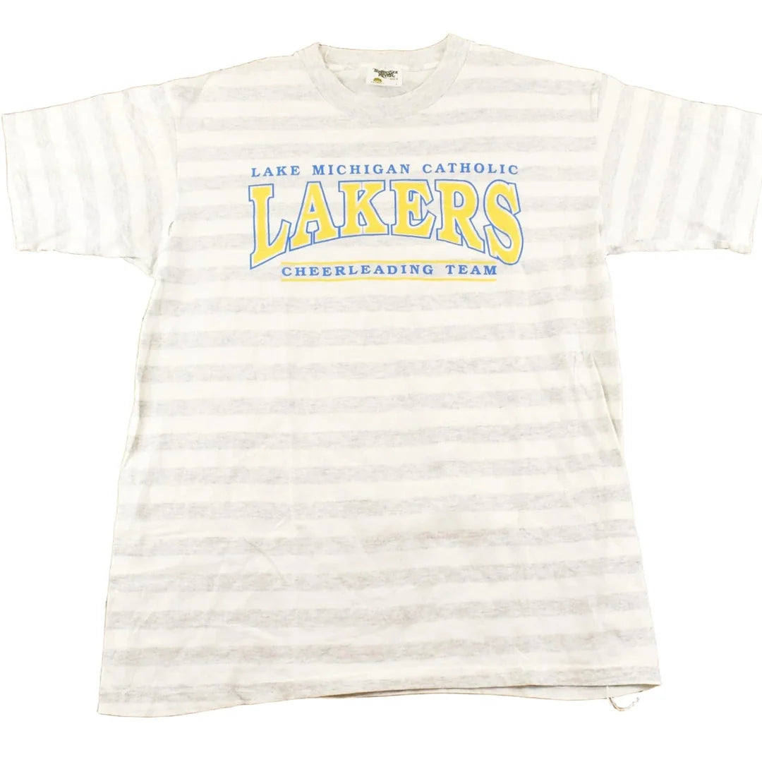 Vintage 1990's Lake Michigan Catholic Cheerleading Team Souvenir T-Shirt Women's M from propervintagecanada