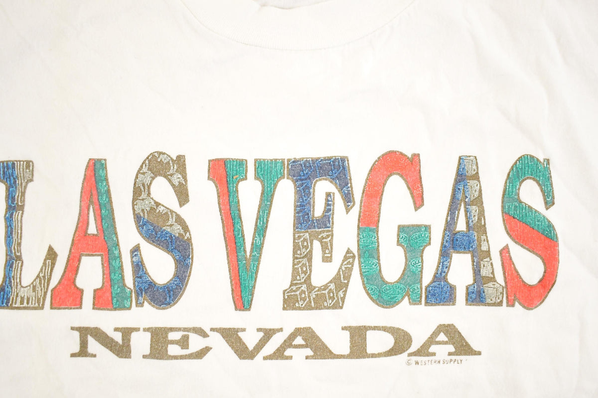 Vintage 1990's Las Vegas Souvenir Travel T-Shirt Mens M from propervintagecanada