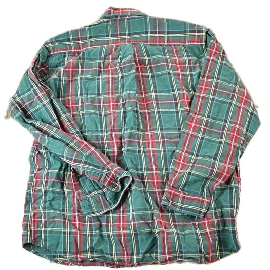 Vintage 1990's LL Bean Plaid Button Up Western Shirt Made In USA Men's XL from propervintagecanada