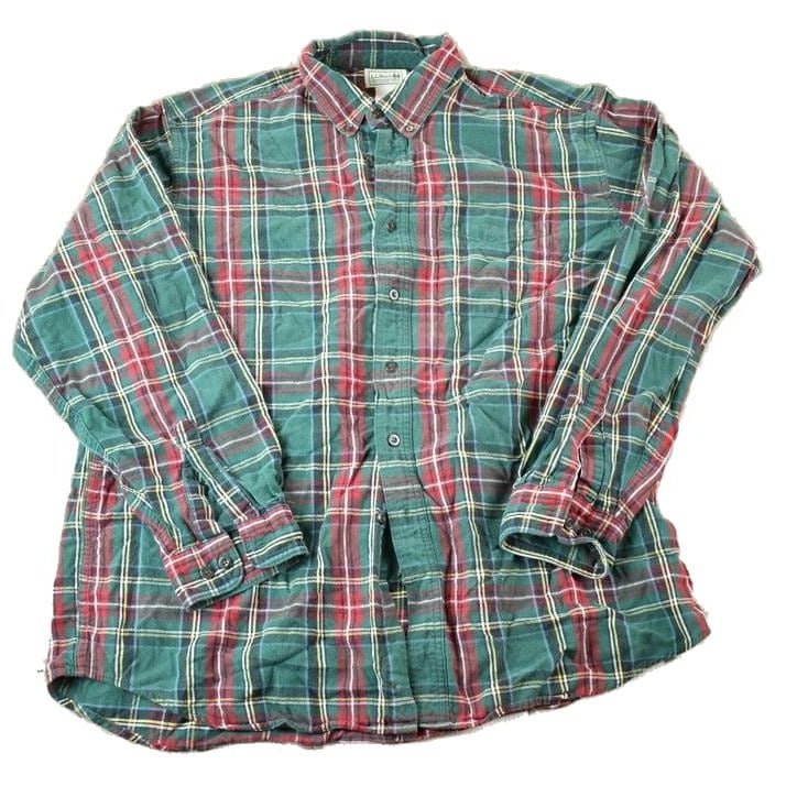 Vintage 1990's LL Bean Plaid Button Up Western Shirt Made In USA Men's XL from propervintagecanada