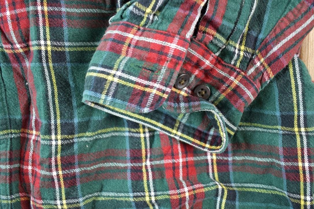 Vintage 1990's LL Bean Plaid Button Up Western Shirt Made In USA Men's XL from propervintagecanada