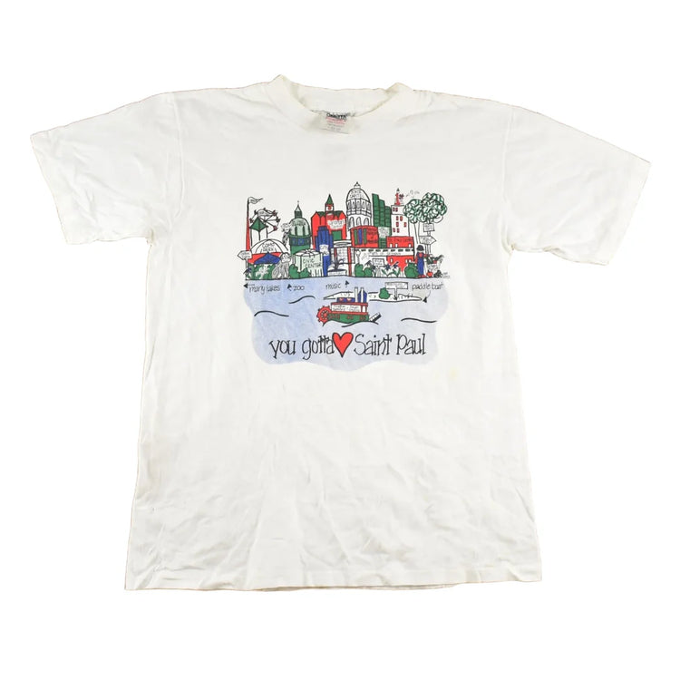 Vintage 1990's Love Saint Paul Souvenir Travel T-Shirt Mens M from propervintagecanada