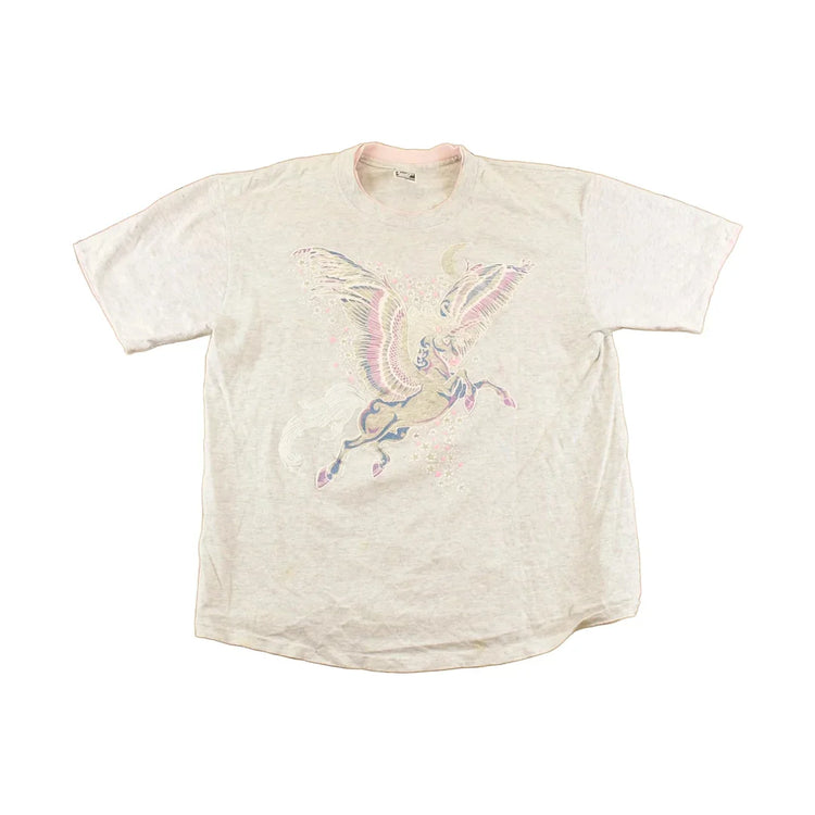Vintage 1990's Magic Unicorn LA Sportswear Double Sleeve Souvenir Travel T-Shirt Women's L from propervintagecanada