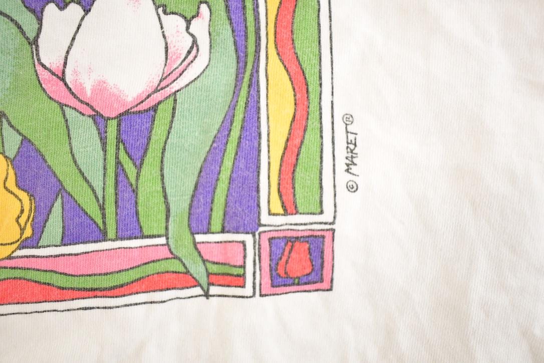 Vintage 1990's Maret Floral Souvenir Travel T-Shirt Women's M from propervintagecanada