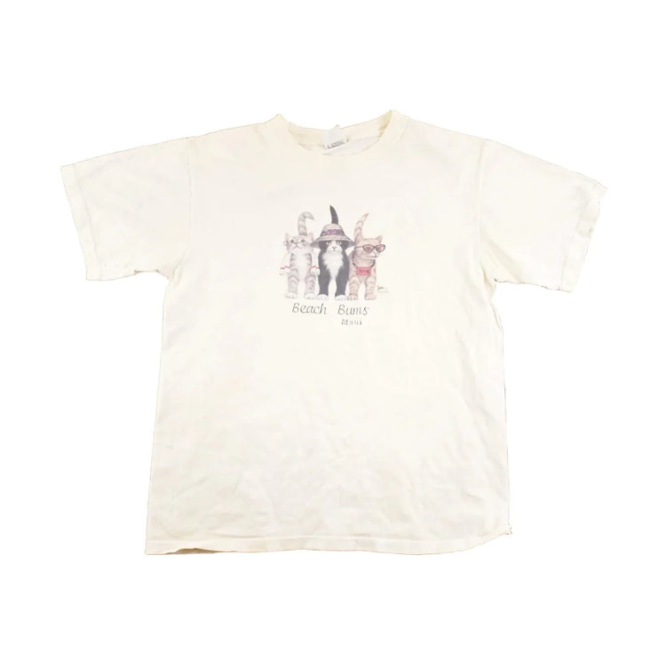 Vintage 1990's Maui Kitty Beach Bums Souvenir Travel T-Shirt Womens M from propervintagecanada