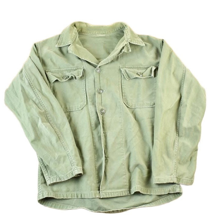 Vintage 1990's Military Button Up Shirt Mens M from propervintagecanada