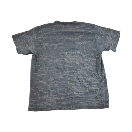 Vintage 1990's Minnesota Mosquito Map Souvenir Travel T-Shirt Mens L from propervintagecanada