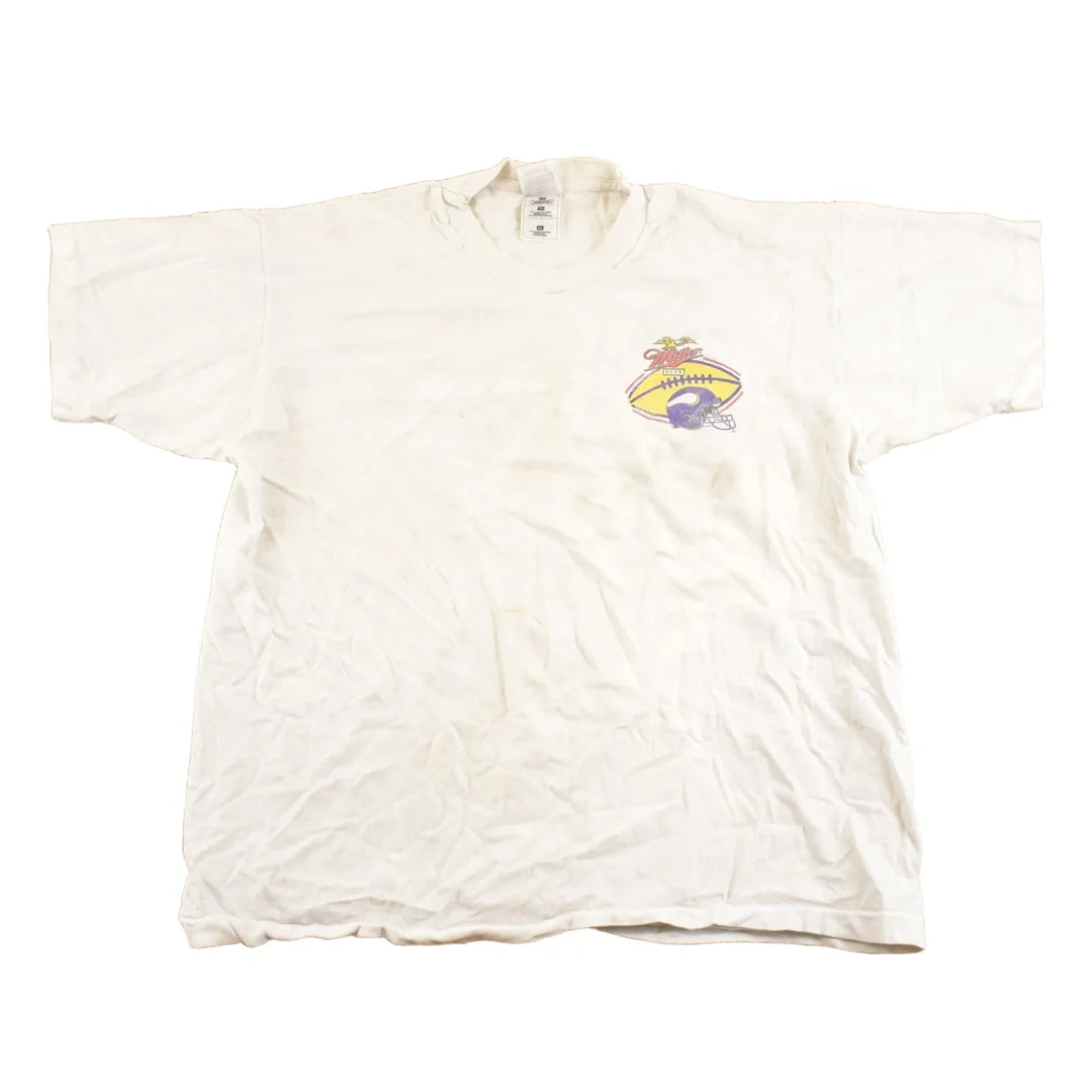 Vintage 1990's Minnesota Vikings Miller Lite NFL T Shirt Men's L from propervintagecanada