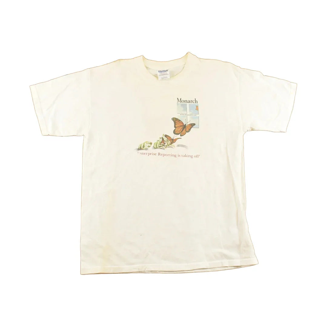 Vintage 1990's Monarch Butterfly Souvenir Travel T-Shirt Men's L from propervintagecanada