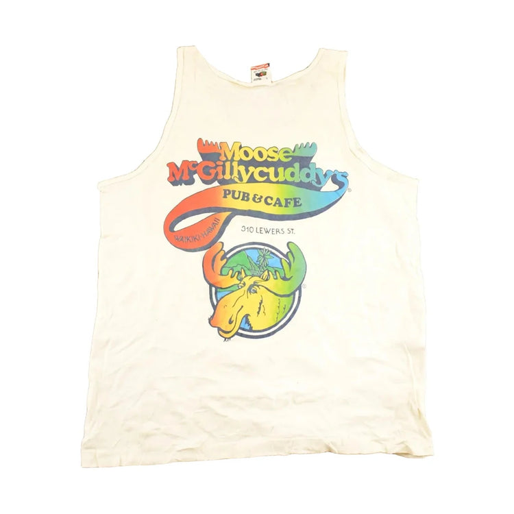 Vintage 1990's Moose Mcgillycuddy's Souvenir Travel Tank Top Mens L from propervintagecanada