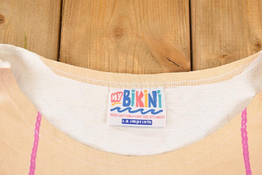 Vintage 1990's My Bikini Beach Body Souvenir Travel T-Shirt Women's XL from propervintagecanada