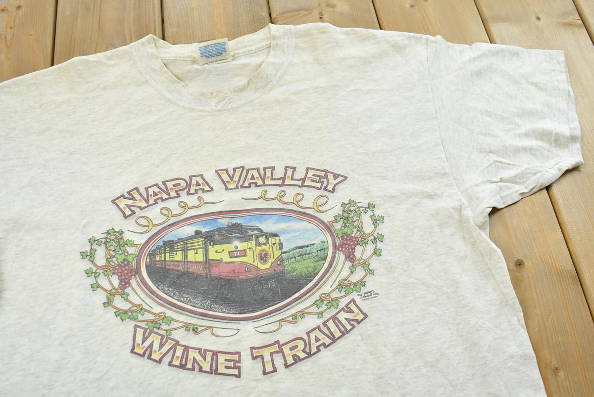 Vintage 1990's Napa Valley Wine Train Souvenir Travel T-Shirt Mens XL Men's Large from propervintagecanada