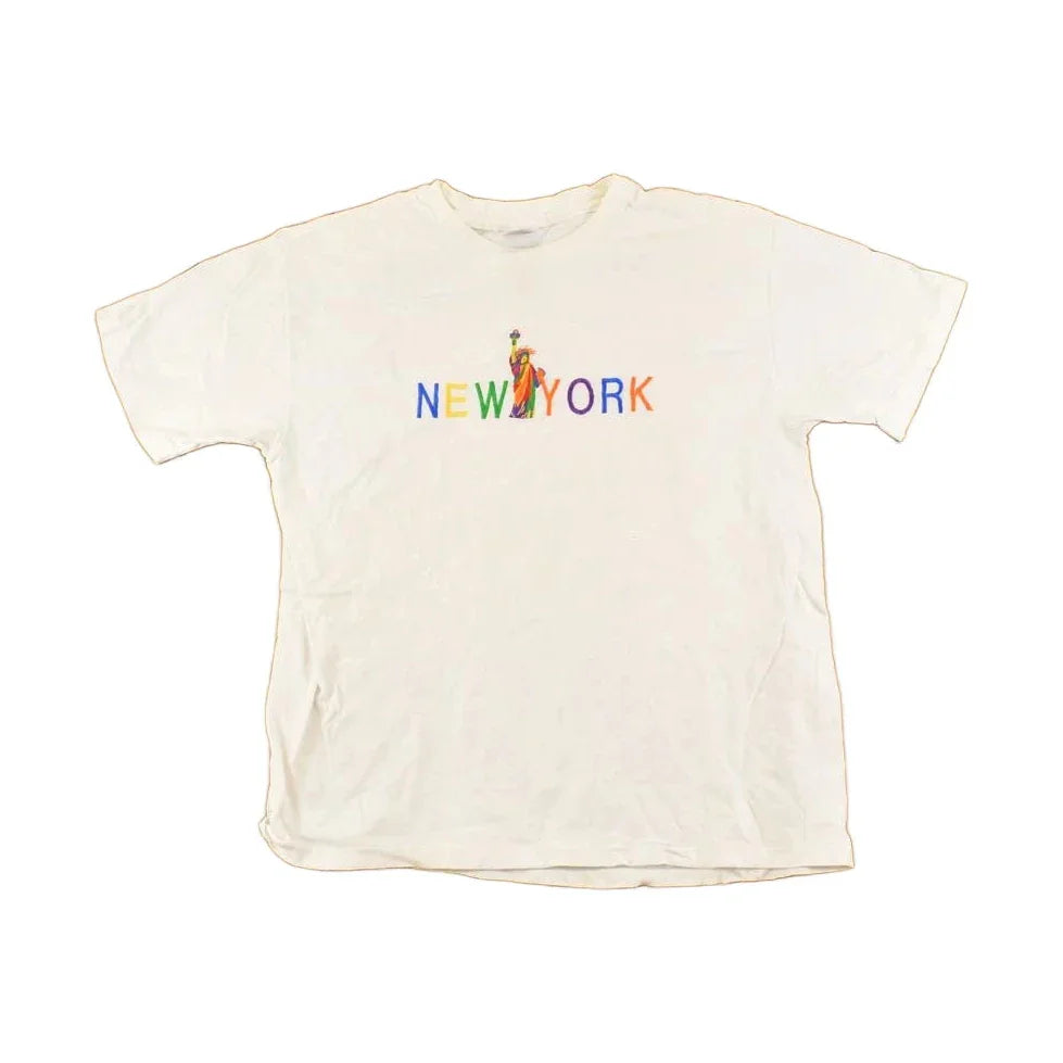 Vintage 1990's New York Statue Of Liberty Souvenir Travel T-Shirt Men's L from propervintagecanada