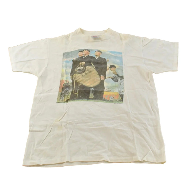 Vintage 1990's Norman Rockwell Tough Call Art T-Shirt Men's L from propervintagecanada