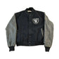 Vintage 1990's Oakland Los Angeles Raiders Leather Letterman Jacket Mens Medium from propervintagecanada