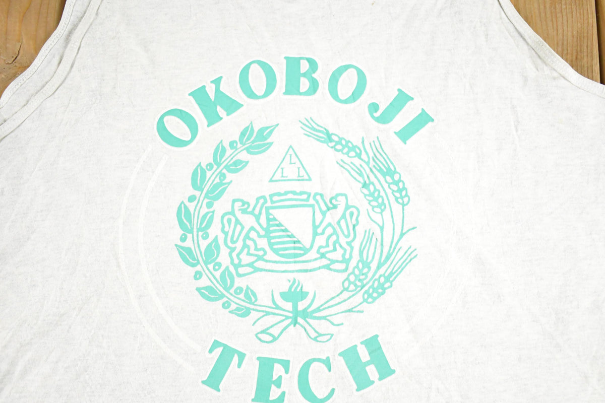 Vintage 1990's Okoboji Tech Souvenir Travel Tank Top Mens L from propervintagecanada