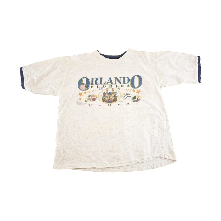 Vintage 1990's Orlando Florida Double Collar Souvenir Travel T-Shirt Mens M from propervintagecanada