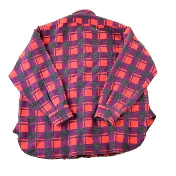 Vintage 1990's Palermo Plaid Button Up Western Shirt Made In USA Men's XL from propervintagecanada