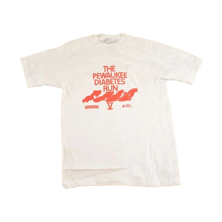 Vintage 1990's Pewaukee Diabetes Run Souvenir Travel T-Shirt Mens S from propervintagecanada