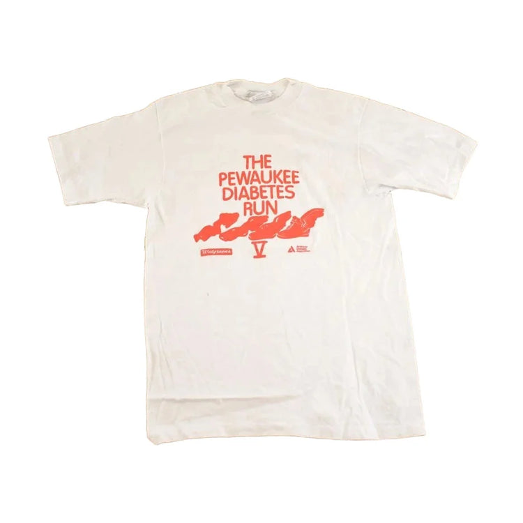 Vintage 1990's Pewaukee Diabetes Run Souvenir Travel T-Shirt Mens S from propervintagecanada