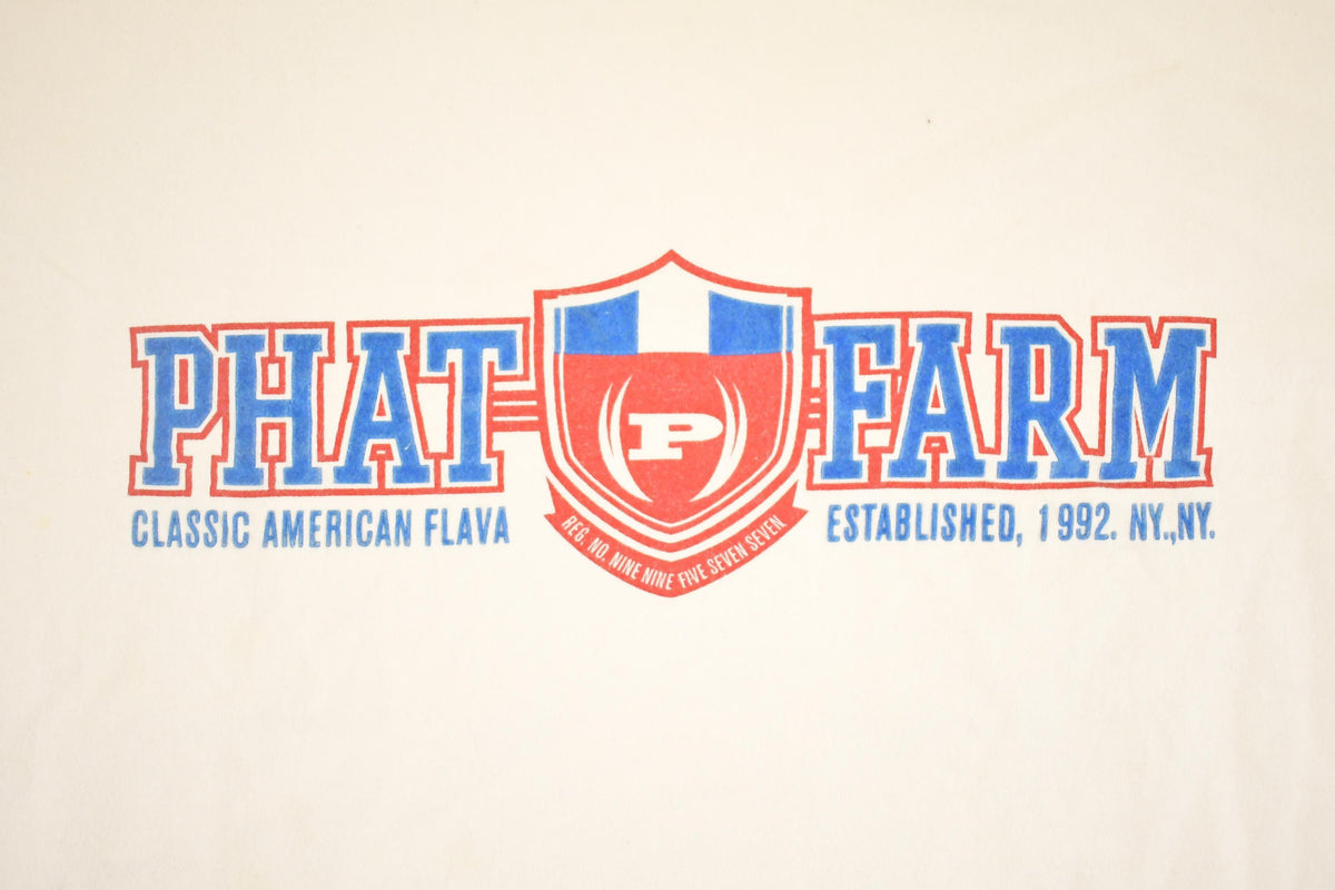 Vintage 1990's Phat Farm New York Souvenir Streetwear T-Shirt Men's XXL from propervintagecanada