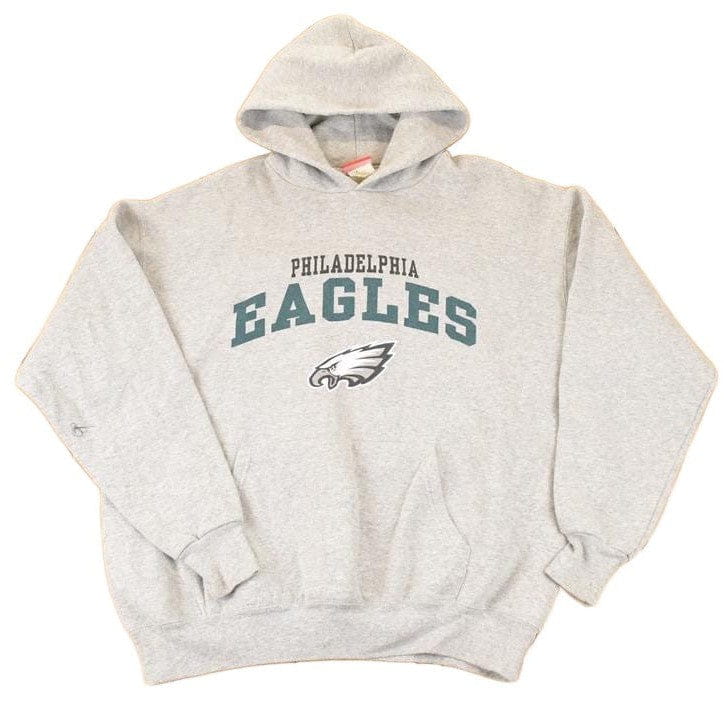 Vintage 1990's Philadelphia Eagles Graphic Print NFL Hoodie Sweatshirt Mens L from propervintagecanada