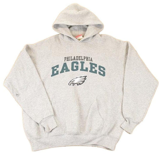Vintage 1990's Philadelphia Eagles Graphic Print NFL Hoodie Sweatshirt Mens L from propervintagecanada