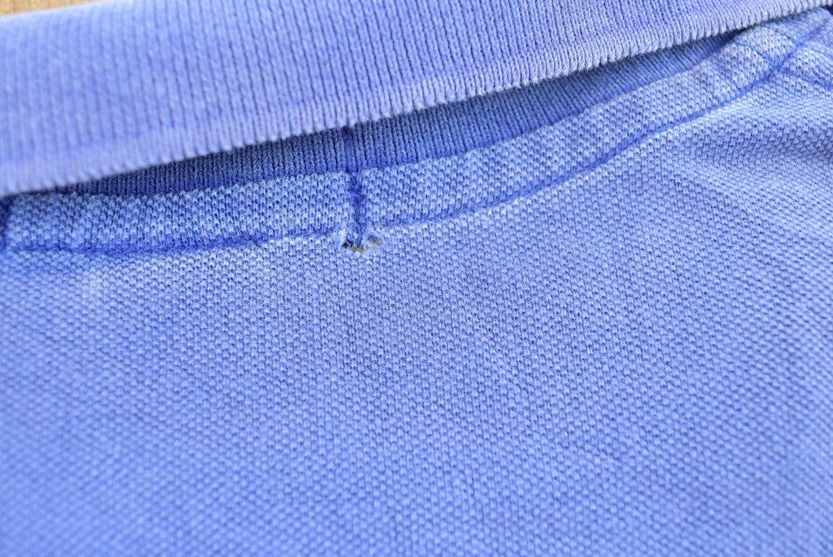 Vintage 1990's Polo Ralph Lauren Blue Double Pony Dual Match Number 2 Collared Golf T Shirt Men's XL from propervintagecanada