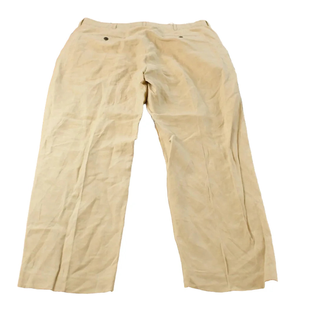 Vintage 1990's Polo Ralph Lauren Linen Silk Trousers Men's 38 x 30 from propervintagecanada