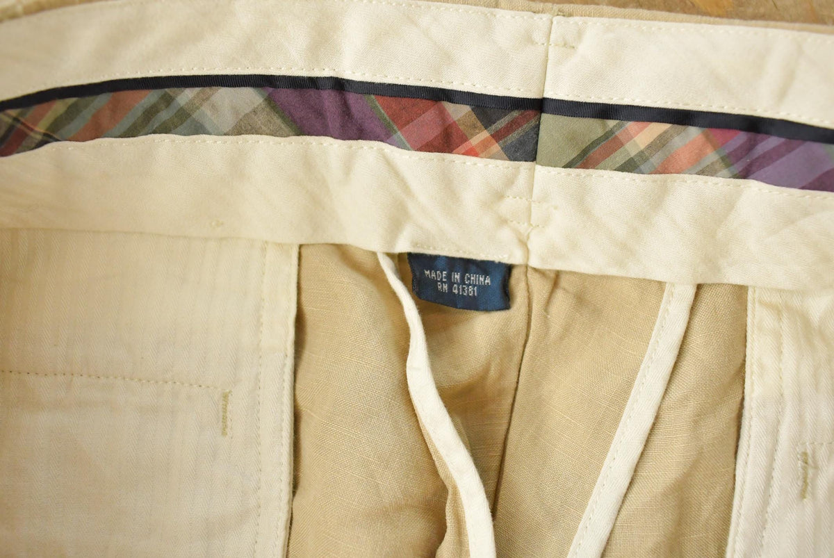 Vintage 1990's Polo Ralph Lauren Linen Silk Trousers Men's 38 x 30 from propervintagecanada