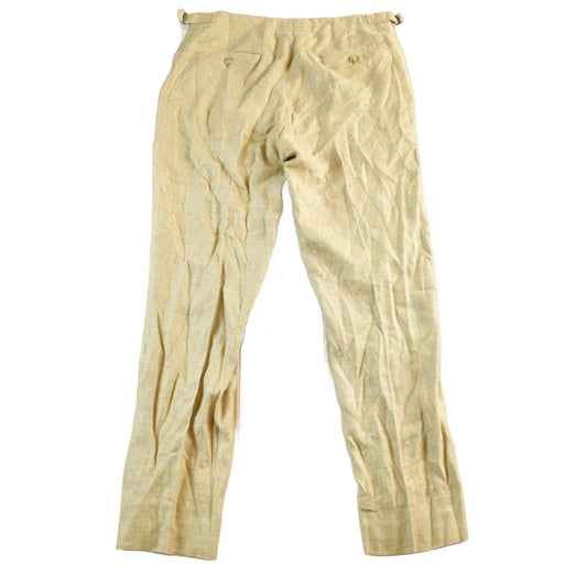 Vintage 1990's Polo Ralph Lauren Silk Flax Trousers Men's 34 x 30 from propervintagecanada