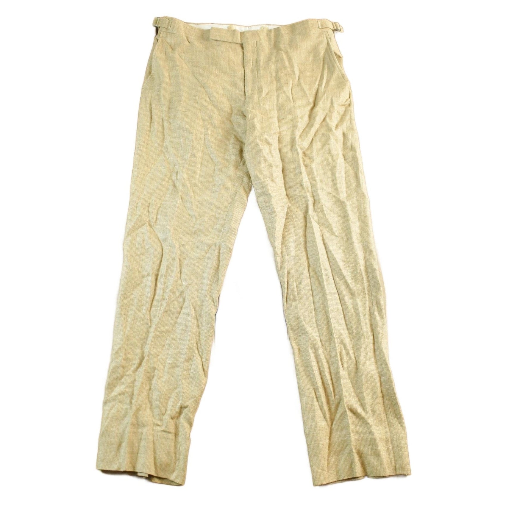 Vintage 1990's Polo Ralph Lauren Silk Flax Trousers Men's 34 x 30 from propervintagecanada