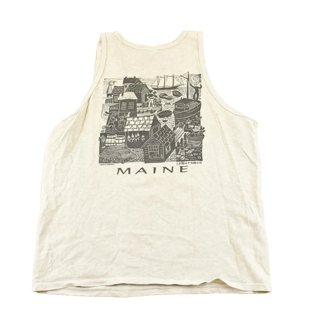 Vintage 1990's Portland Maine Souvenir Travel Tank Top Men's L from propervintagecanada