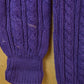 Vintage 1990's Purple Cable Knit Sweater Women's M from propervintagecanada