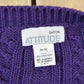 Vintage 1990's Purple Cable Knit Sweater Women's M from propervintagecanada