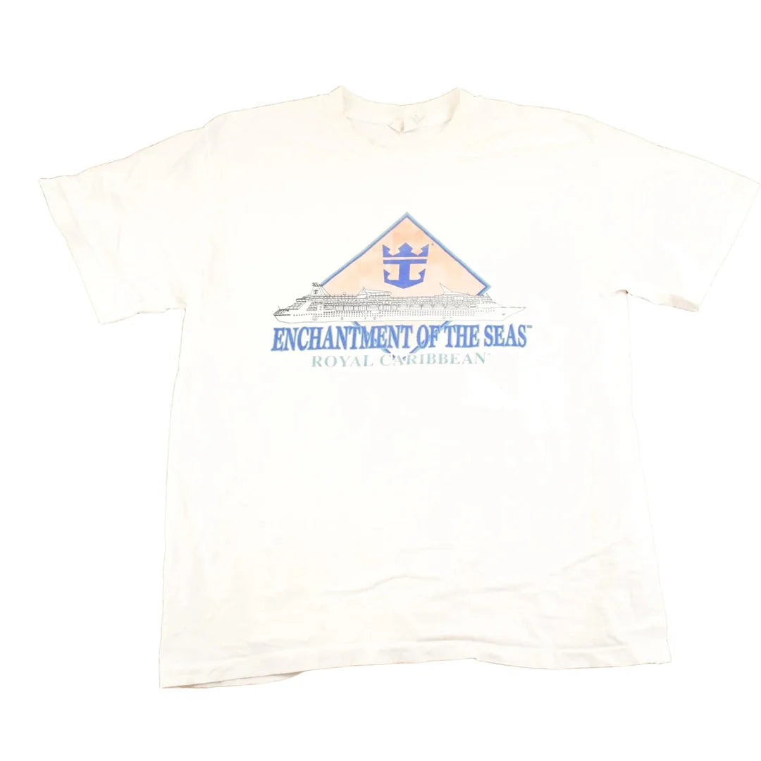 Vintage 1990's Royal Caribbean Enchantment Of The Seas Souvenir Travel T-Shirt Men's L from propervintagecanada