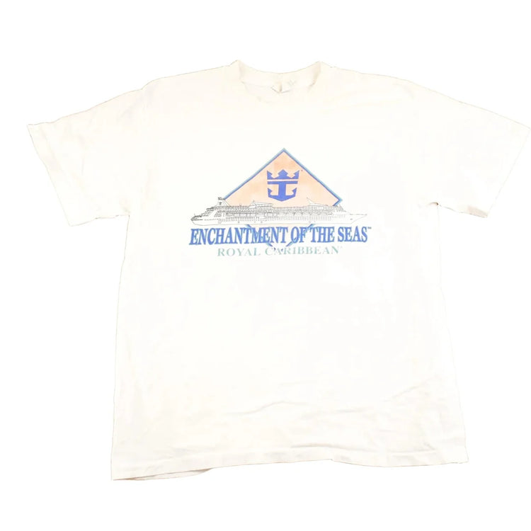 Vintage 1990's Royal Caribbean Enchantment Of The Seas Souvenir Travel T-Shirt Men's L from propervintagecanada