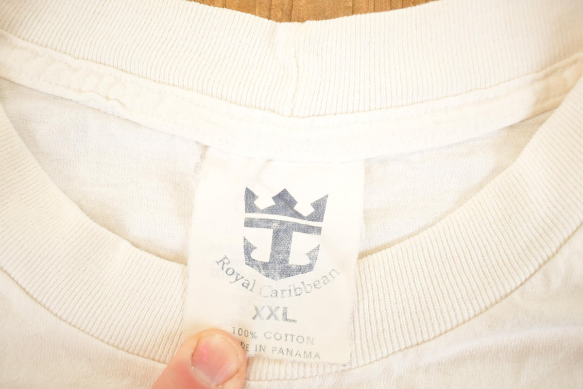 Vintage 1990's Royal Caribbean Enchantment Of The Seas Souvenir Travel T-Shirt Men's L from propervintagecanada