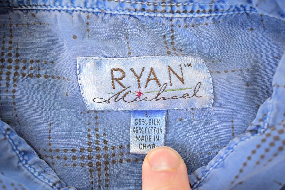 Vintage 1990's Ryan Michael Western Button Up Shirt Men's L from propervintagecanada
