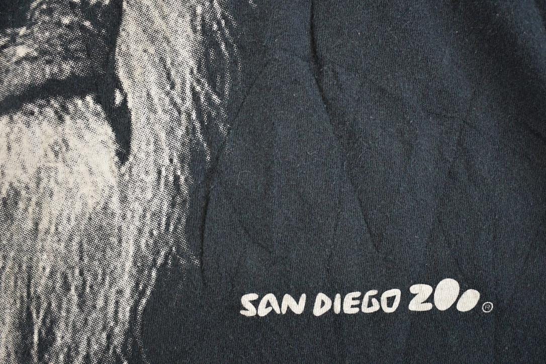 Vintage 1990's San Diego Zoo Overprint Lion Souvenir Travel T-Shirt Mens M from propervintagecanada