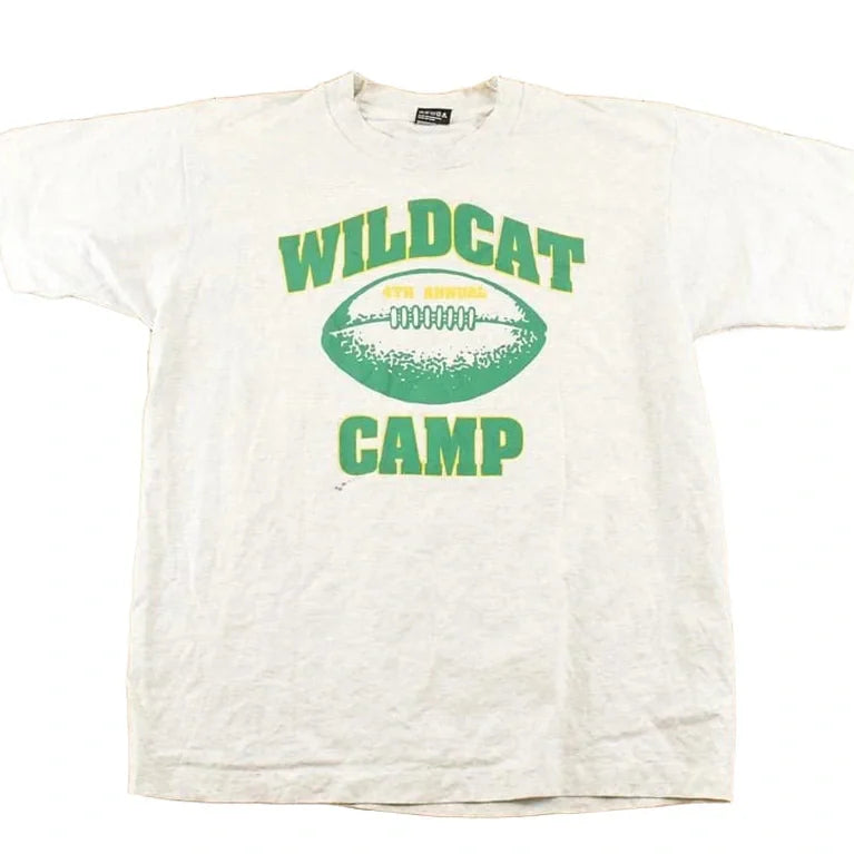 Vintage 1990's Screen Stars Best Wildcat Camp Souvenir Travel T-Shirt Men's M from propervintagecanada