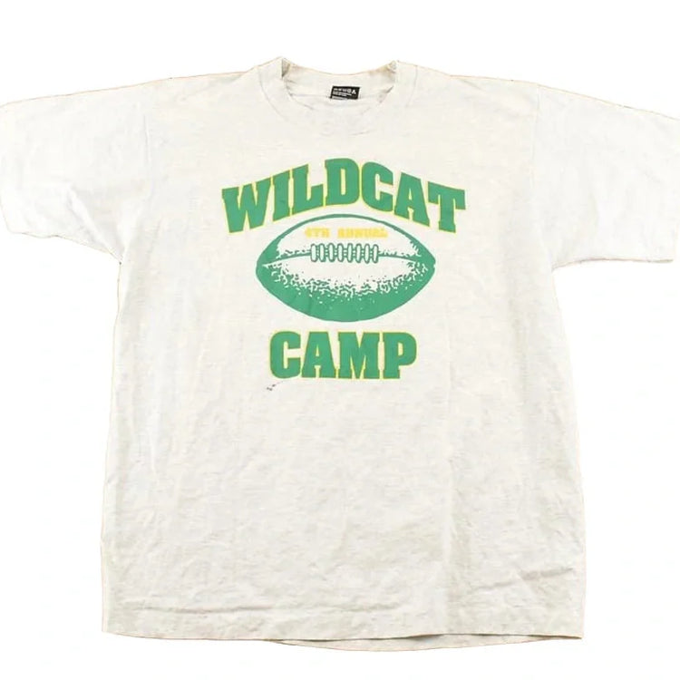 Vintage 1990's Screen Stars Best Wildcat Camp Souvenir Travel T-Shirt Men's M from propervintagecanada